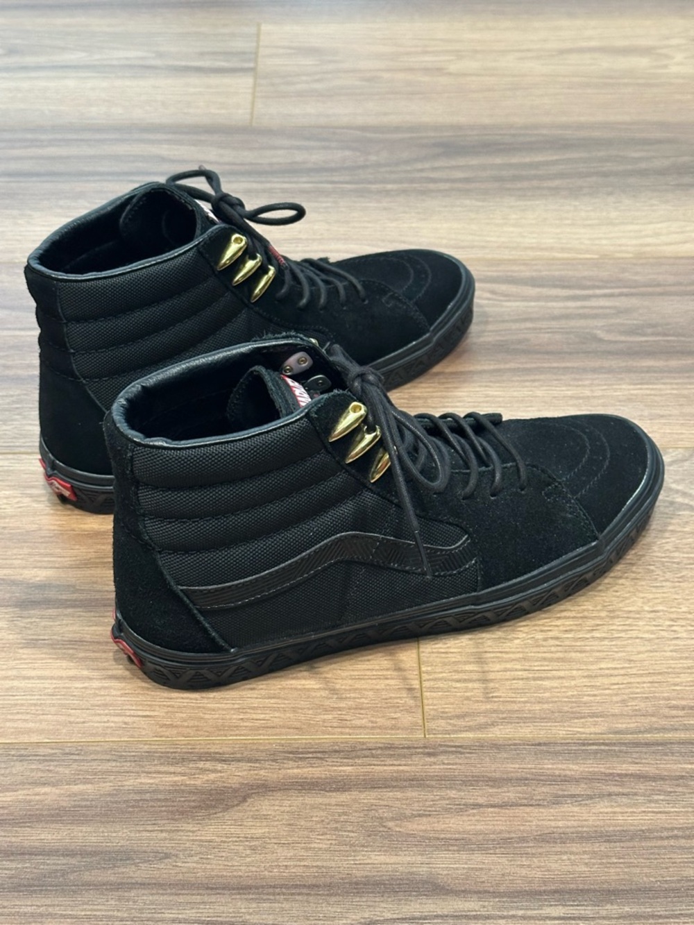 Vans Marvel x SK8-HI Sneaker 'Black Panther’ All Black Colorway Size 11 - Picture 6 of 16